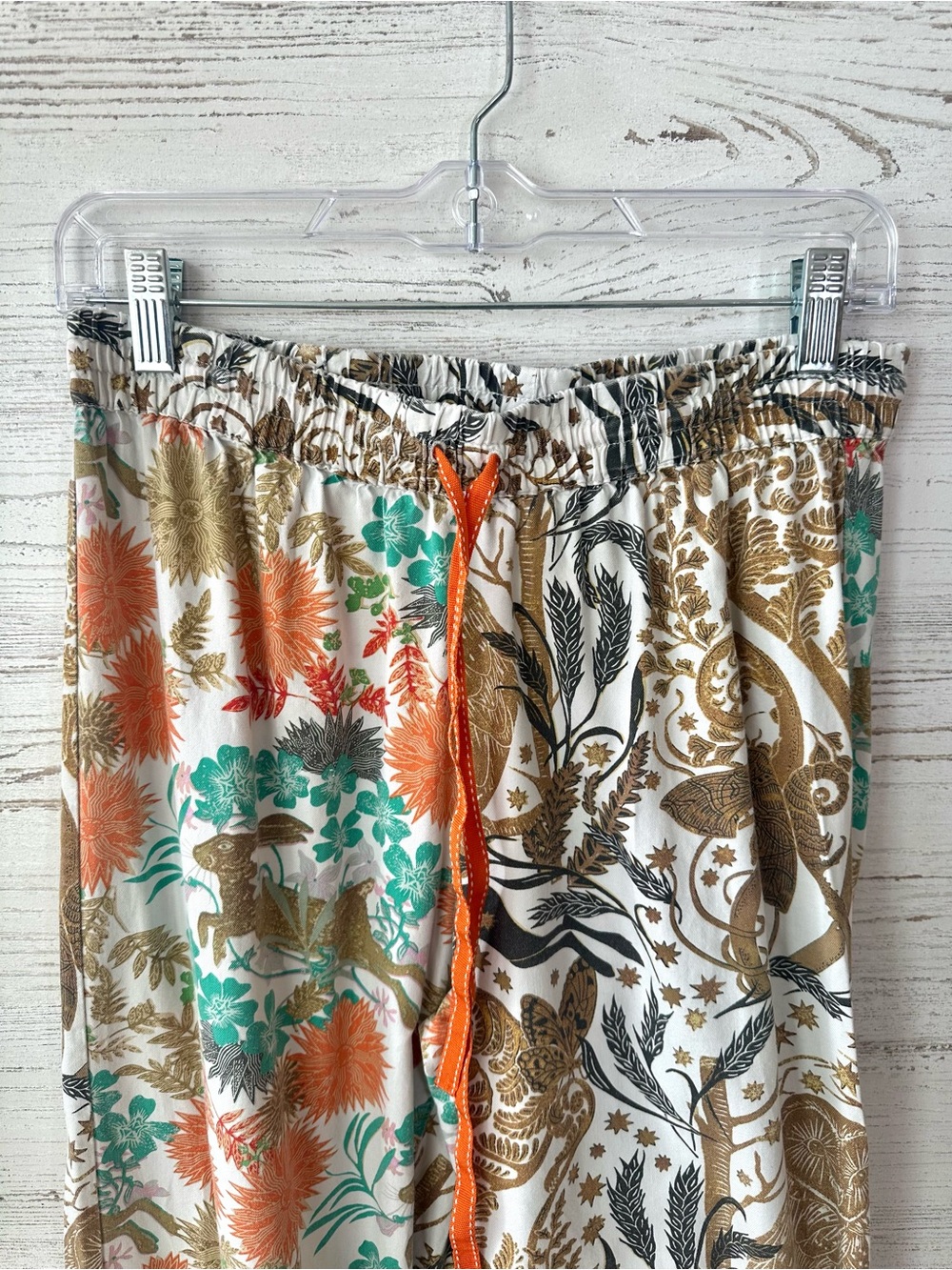 ANTHROPOLOGIE Olivia Wedel Flannel Floral Sleep Lounge Pants Small - Picture 4 of 10